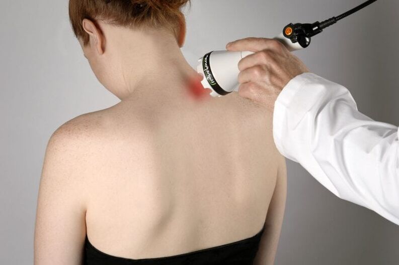 Laser treatment of cervical spondylosis in women